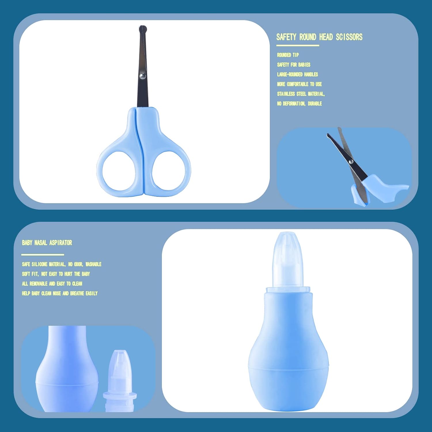 Ultimate Baby Grooming Kit: 10 Essential Tools for Newborn Care - Portable & Stylish in Blue
