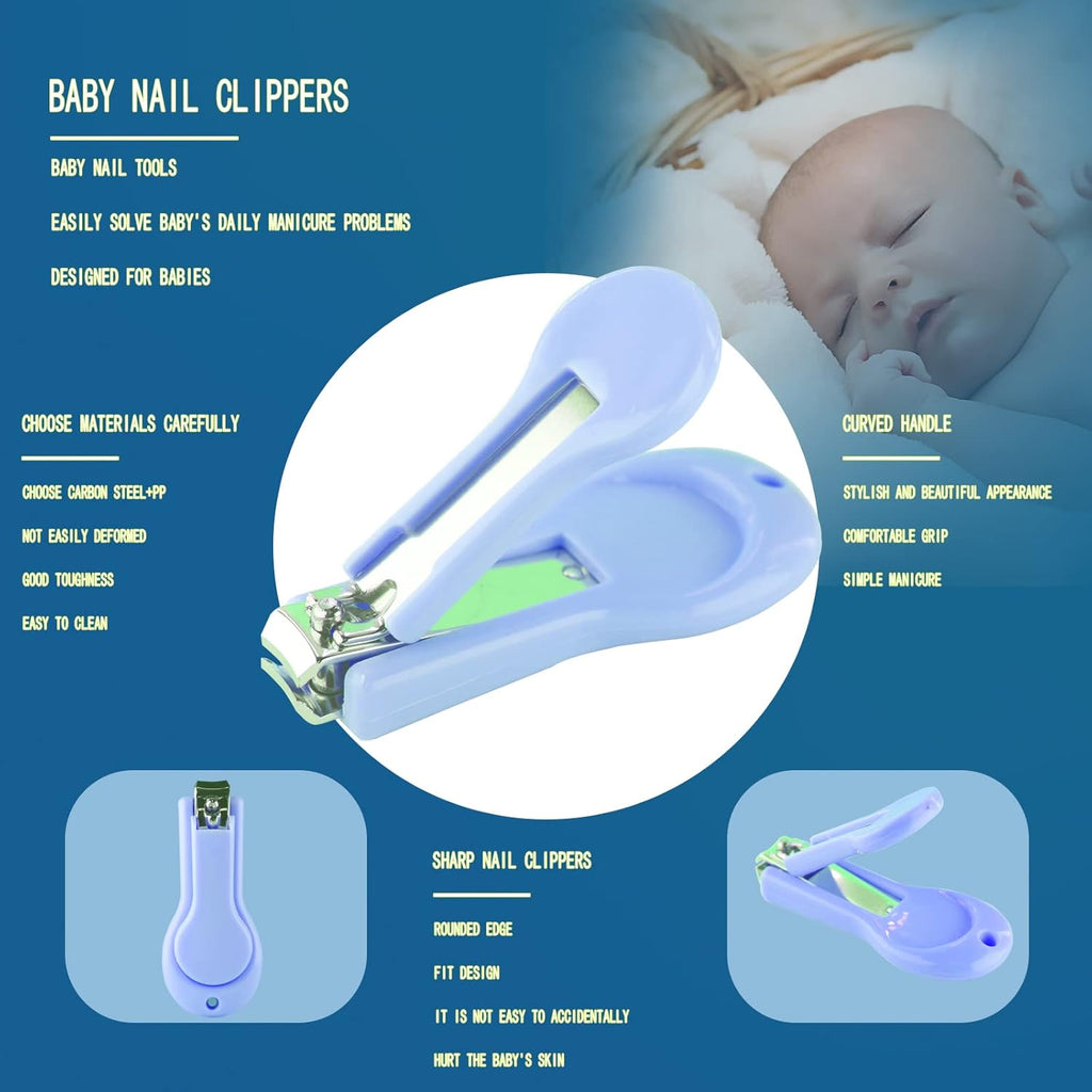 Ultimate Baby Grooming Kit: 10 Essential Tools for Newborn Care - Portable & Stylish in Blue