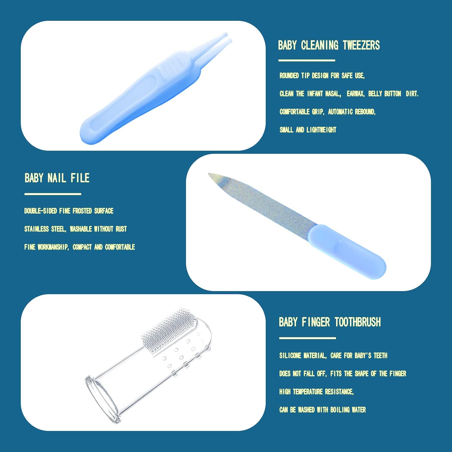 Ultimate Baby Grooming Kit: 10 Essential Tools for Newborn Care - Portable & Stylish in Blue