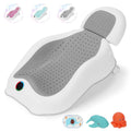 Ultimate Baby Bath Support: Safe, Comfortable & Adjustable Newborn Bathtub with Thermometer - Perfect for Babies Under 6 Months (Gray)