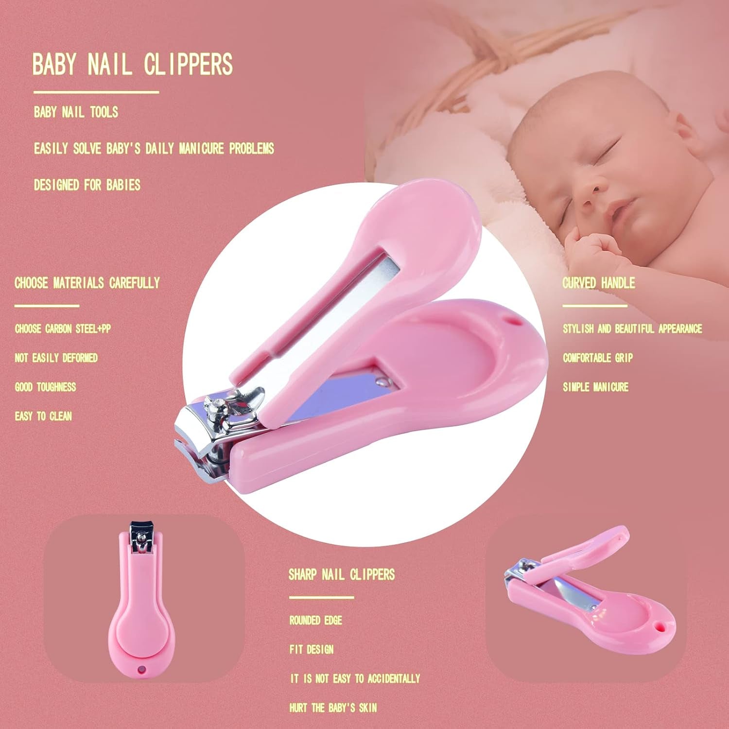 Complete 10-in-1 Baby Grooming Kit - Essential Care Tools for Newborns & Toddlers (Pink)