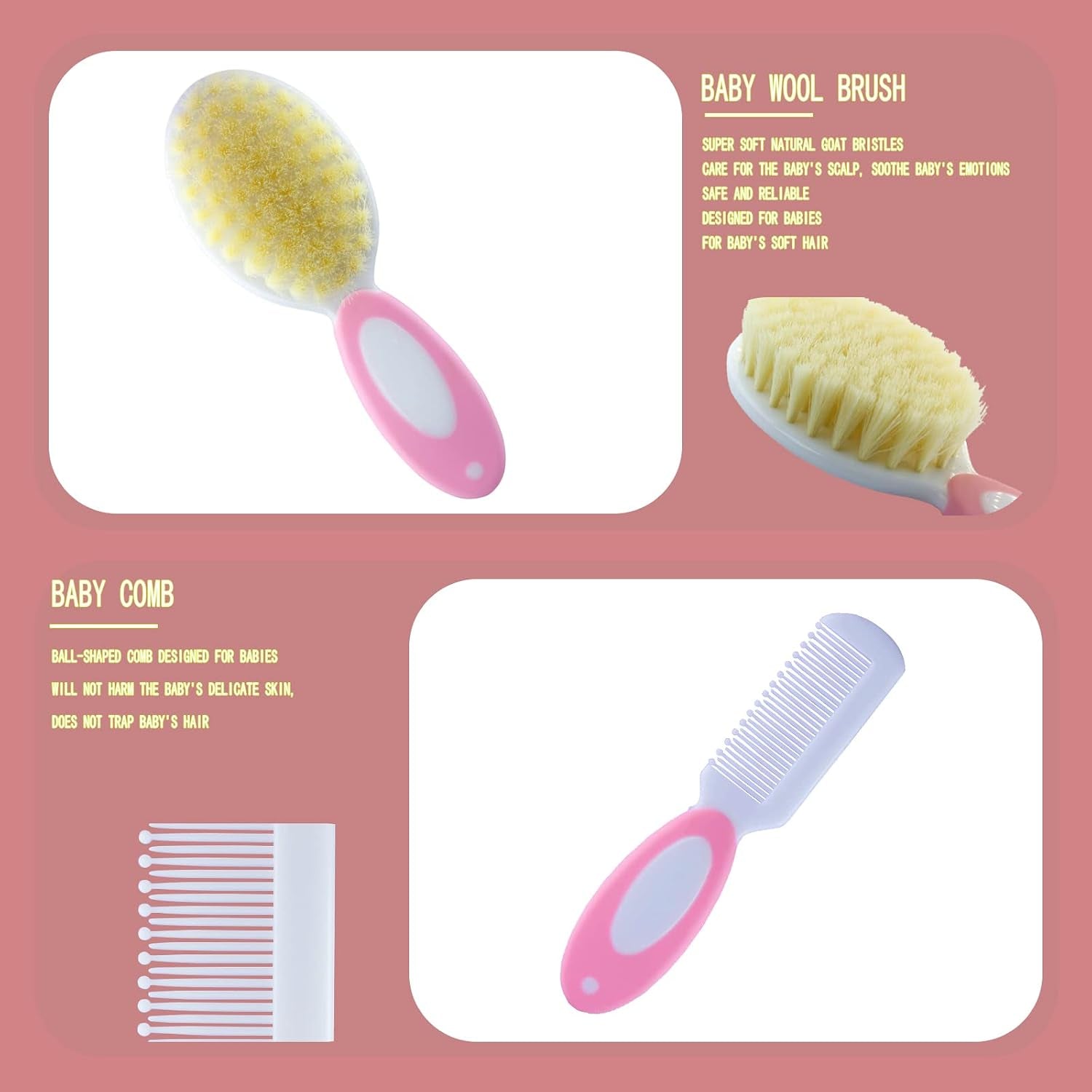 Complete 10-in-1 Baby Grooming Kit - Essential Care Tools for Newborns & Toddlers (Pink)